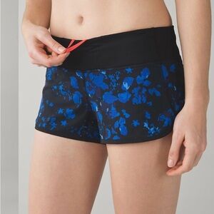 Lululemon Speed Short Dandy Digie Porcelaine Black / Black